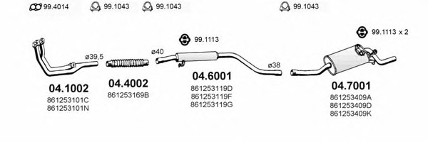 ASSO ART0225 Exhaust System